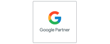 Logotip Google partnera na bijeloj pozadini, koji ističe stručnost u SEO-u.